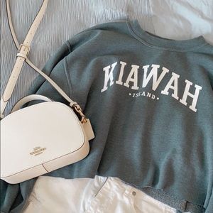 Oversized cropped “Kiawah” sweatshirt